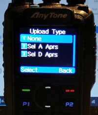 APRS uitzetten met menu hamradio transceiver