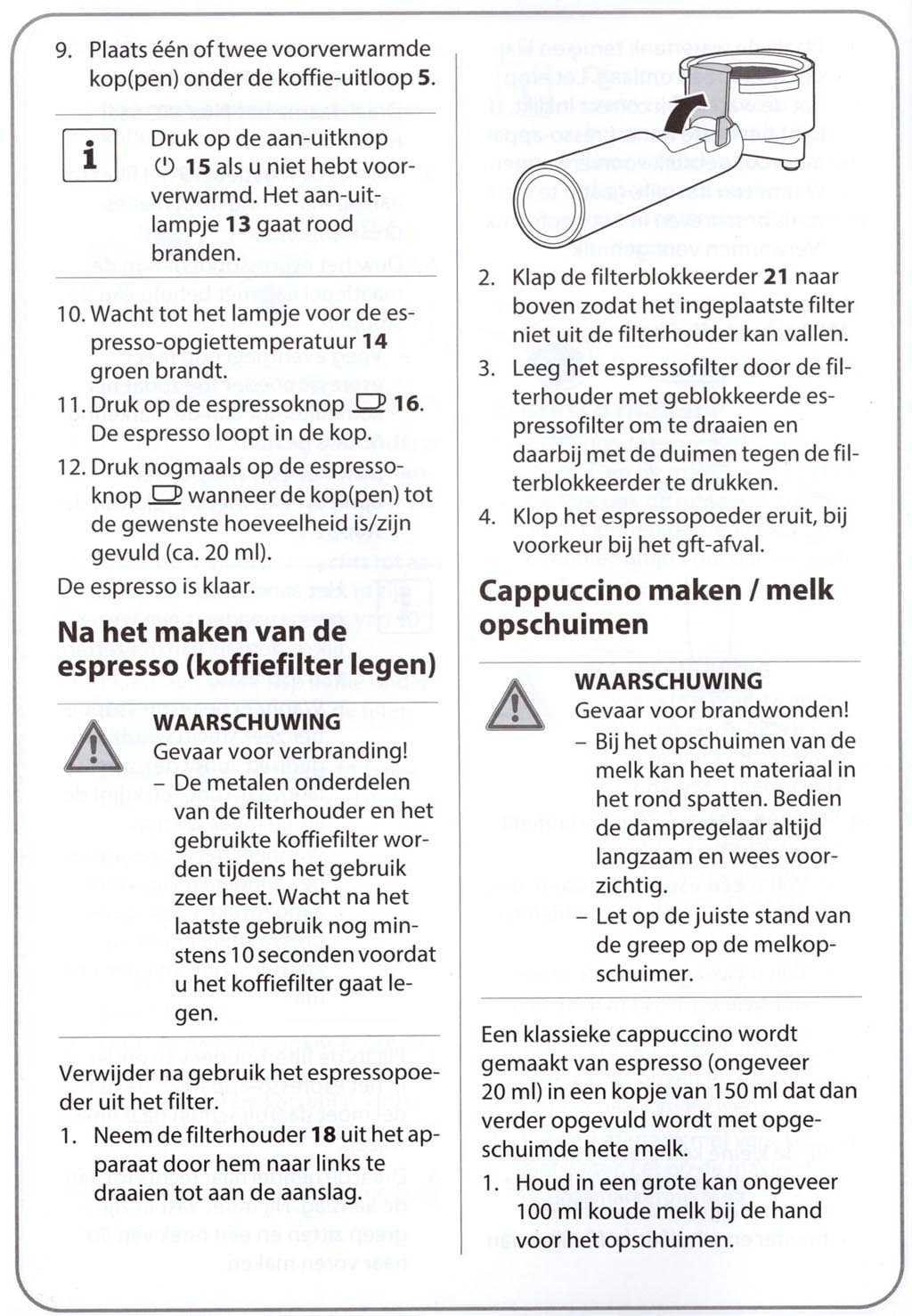 Cappuccino maken met koffiezet