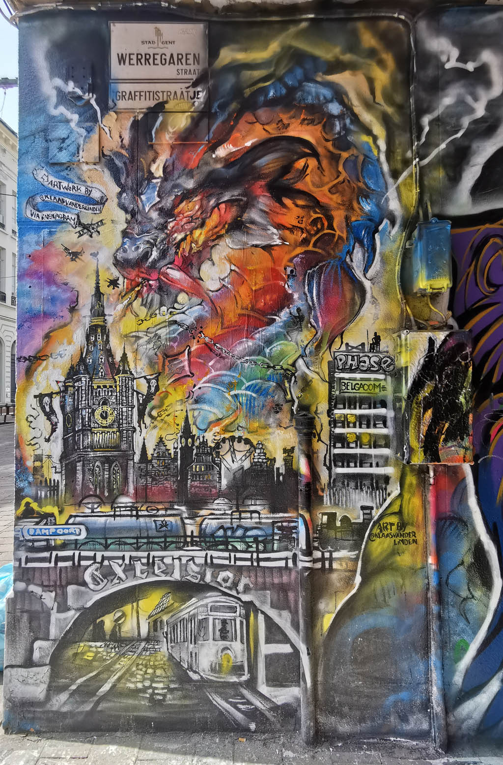 Graffiti straatje Gent