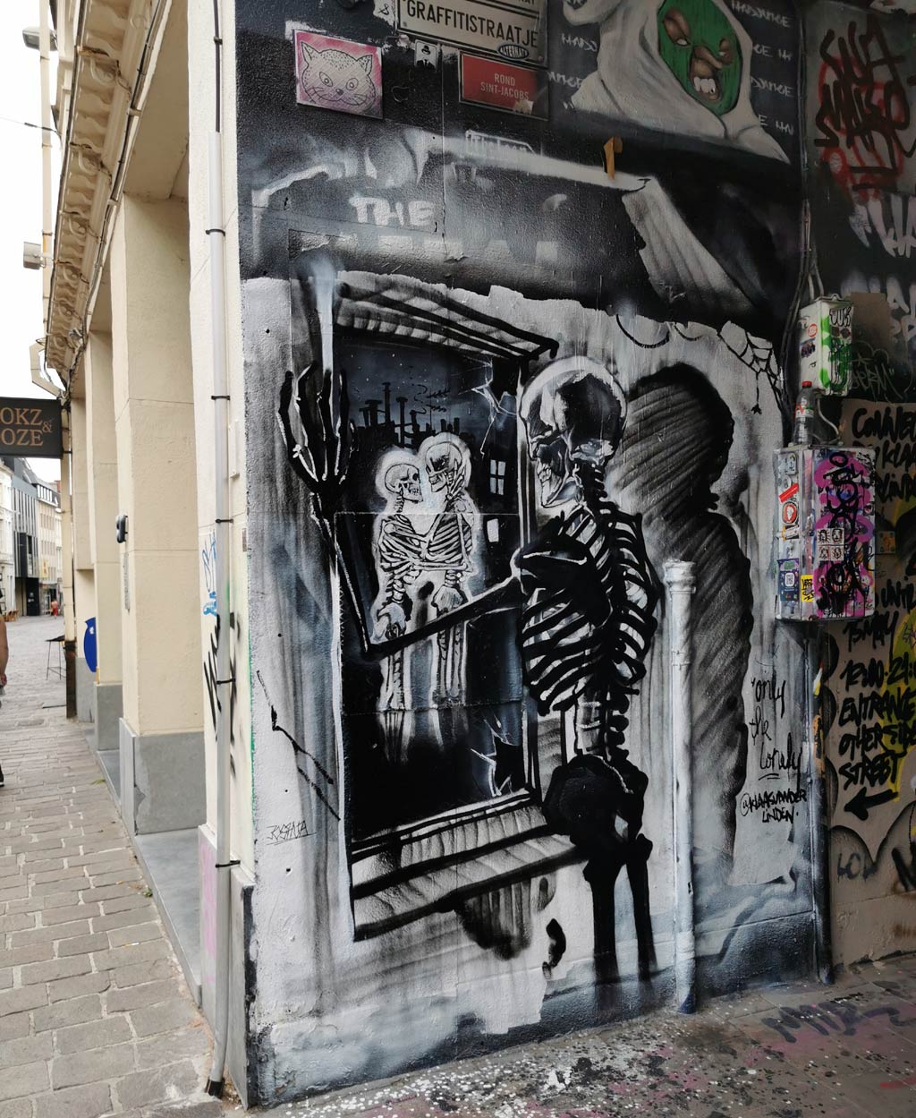 Graffiti straatje Gent