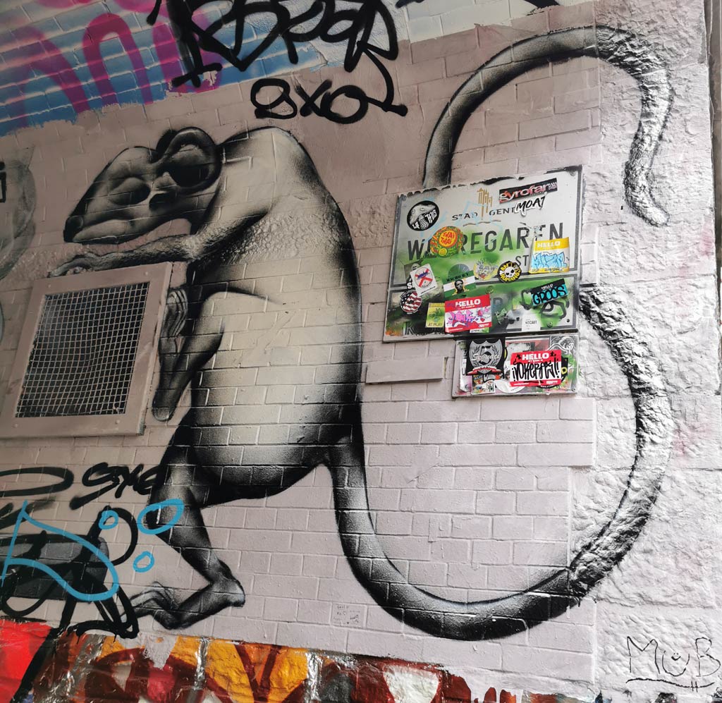 Graffiti straatje Gent