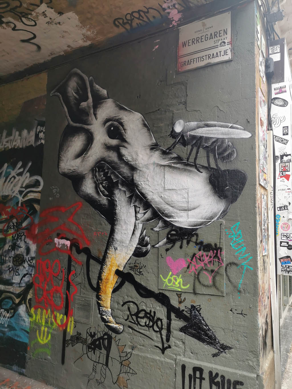 Graffiti straatje Gent